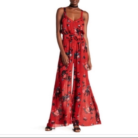 EUC Free People One - Moonlight Garden Jumpsuit - Size S - Picture 2 of 5